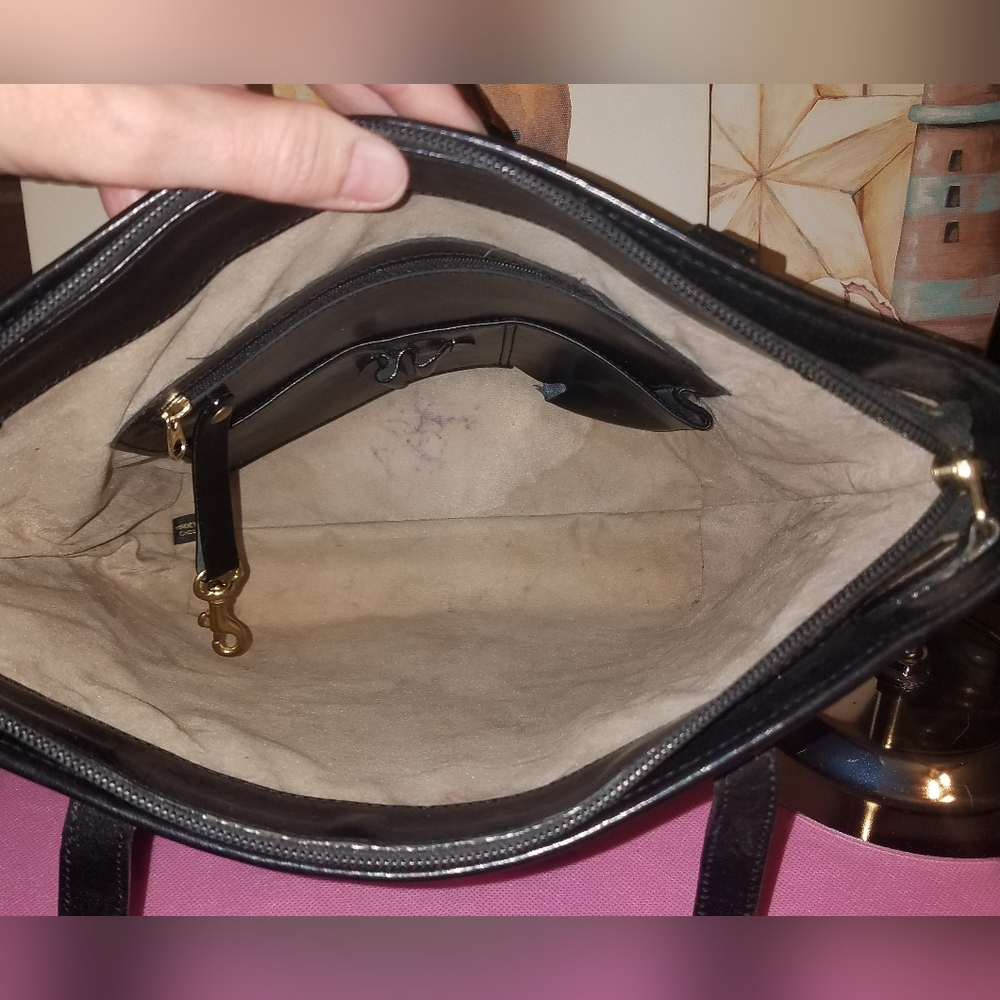 Brahmin Black Leather Tote Tuscan Pecan Melbourne Susana Collection - Picture 9 of 17